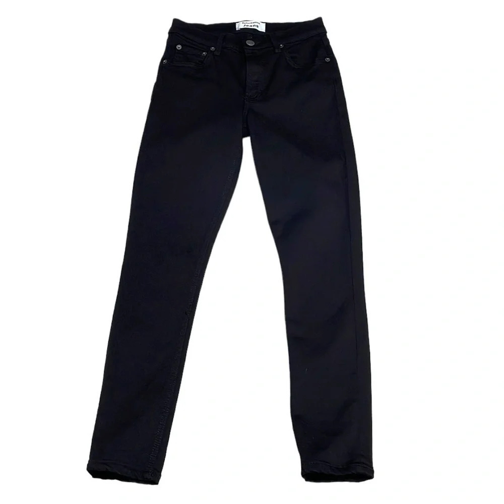 REFORMATION Jeans Black Denim Mid Rise Skinny Ankle Size 25
